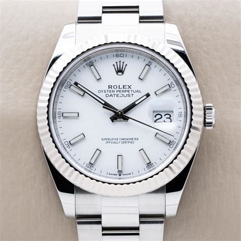 rolex datejust 41 weißgold lünette rhodium|Rolex Datejust 41 retail price.